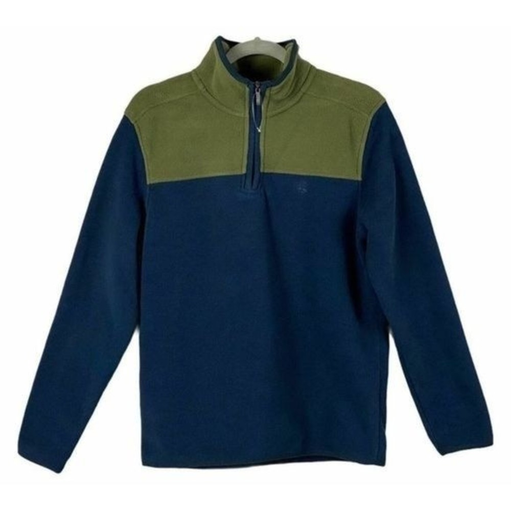 Brooks Brothers Mens Polar Zip Fleece Shirt Size S Long Sleeve Navy Green NEW